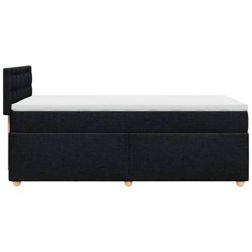 Box spring krevet s madracem crni 80 x 200 cm od tkanine - Crna 80 x 200 cm gumbi Cijena