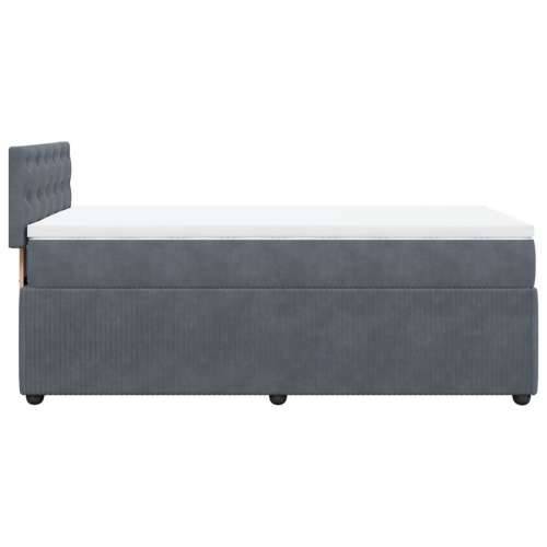 Box spring krevet s madracem tamnosivi 80 x 200 cm baršunasti - Tamno siva 80 x 200 cm gumbi Cijena