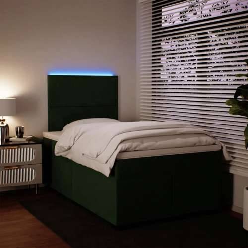 Krevet box spring s madracem tamnozeleni 120x190 cm baršunasti - Tamnozelena 120 x 190 cm Gladak dizajn Cijena