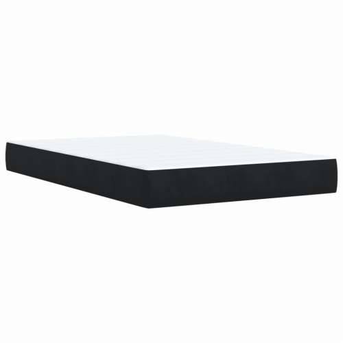 Krevet box spring s madracem crni 120 x 190 cm baršunasti - Crna 120 x 190 cm Blok s kvadratima Cijena