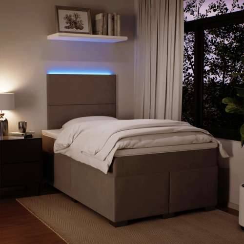 Box spring krevet s madracem svjetlosivi 120x200 cm baršunasti - Svjetlosiva 120 x 200 cm Gladak dizajn Cijena