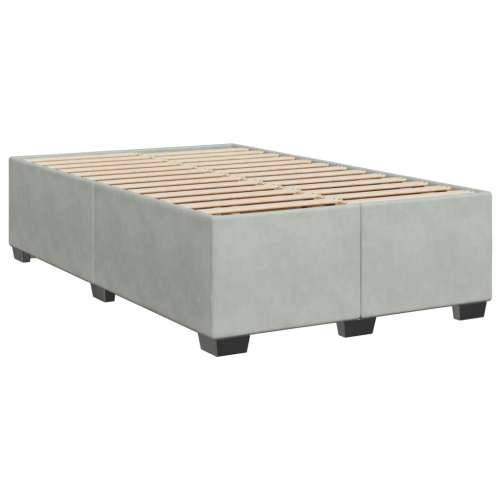 Box spring krevet s madracem svjetlosivi 120x200 cm baršunasti - Svjetlosiva 120 x 200 cm Gladak dizajn Cijena