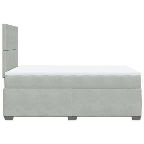 Box spring krevet s madracem svjetlosivi 120x200 cm baršunasti - Svjetlosiva 120 x 200 cm Gladak dizajn Cijena