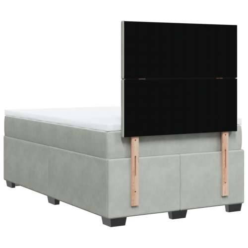 Box spring krevet s madracem svjetlosivi 120x200 cm baršunasti - Svjetlosiva 120 x 200 cm Gladak dizajn Cijena
