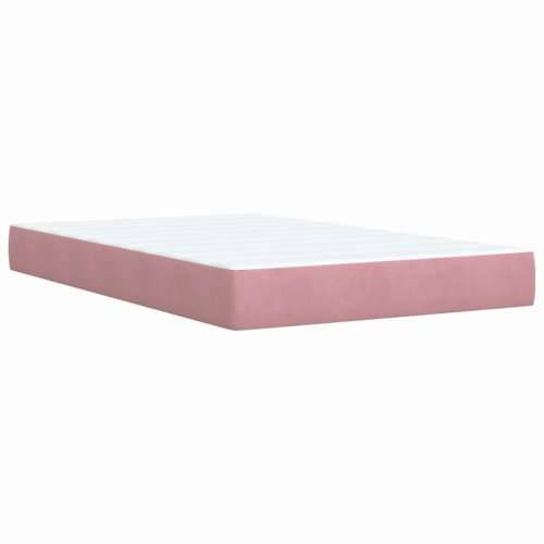 Box spring krevet s madracem ružičasti 120 x 200 cm baršunasti - Ružičasta 120 x 200 cm Gladak dizajn Cijena