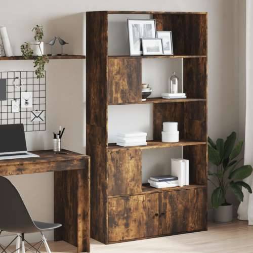 Regal za knjige boja hrasta 100x36x189 cm konstruirano drvo - Dimljeni hrast 1 100 cm Cijena