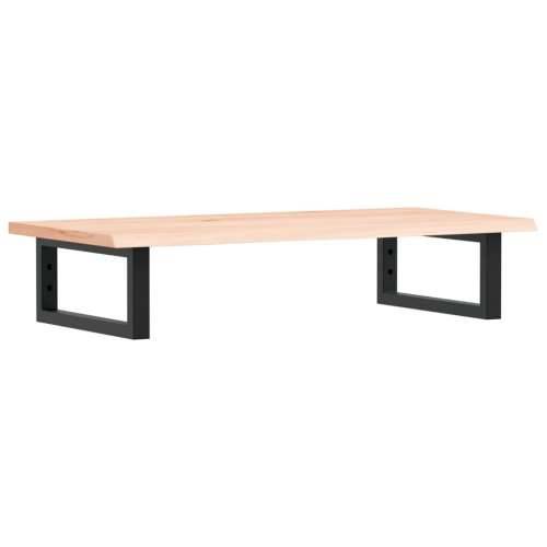 Zidna polica za Lavabo - Umivaonik od čelika i masivne hrastovine - Smeđa i crna 80 x 40 x 2 cm 1 Pravokutno Cijena