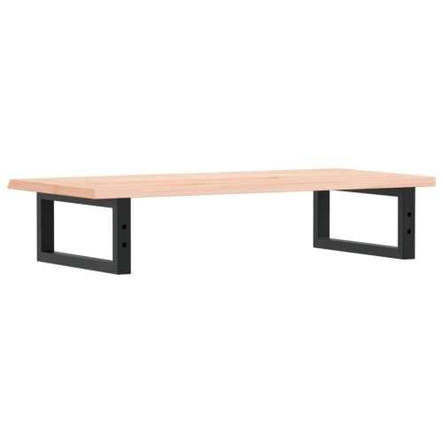 Zidna polica za Lavabo - Umivaonik od čelika i masivne hrastovine - Smeđa i crna 80 x 40 x 2 cm 1 Pravokutno Cijena
