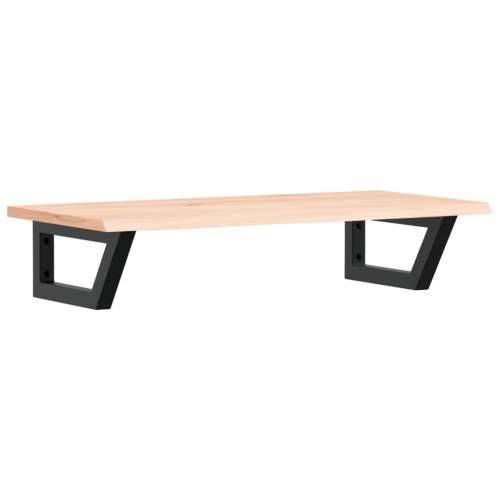 Zidna polica za Lavabo - Umivaonik od čelika i masivne hrastovine - Smeđa i crna 80 x 40 x 2 cm 1 Trapez Cijena