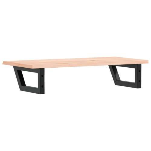 Zidna polica za Lavabo - Umivaonik od čelika i masivne hrastovine - Smeđa i crna 80 x 40 x 2 cm 1 Trapez Cijena