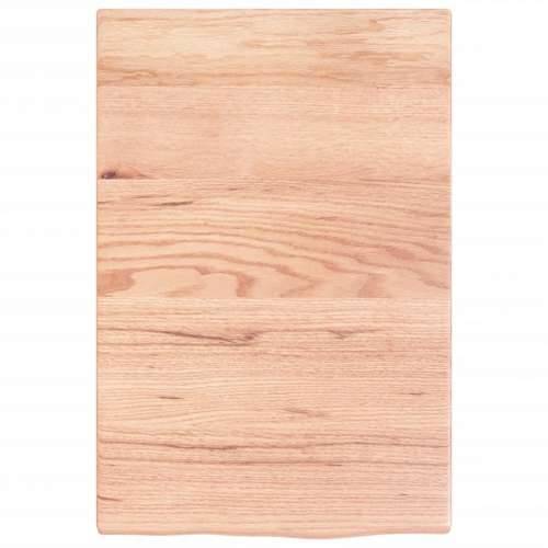 Zidna polica za Lavabo - Umivaonik od čelika i masivne hrastovine - svijetlo smeđa i bijela 40 x 60 x 2 cm 1 Trapez Cijena