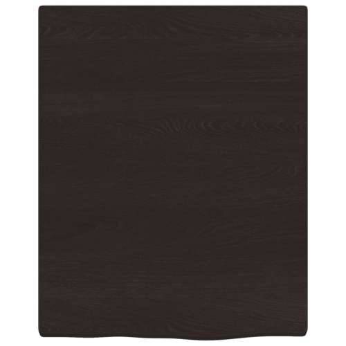 Zidna polica za Lavabo - Umivaonik od čelika i masivne hrastovine - tamno smeđe i bijele boje 40 x 50 x 2 cm 1 Pravokutno Cijena