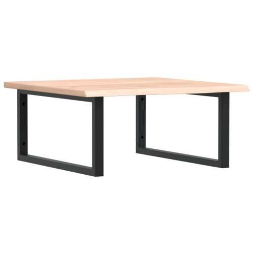 Zidna polica za Lavabo - Umivaonik od čelika i masivne hrastovine - Smeđa i crna 60 x 60 x 2 cm 1 Pravokutno Cijena
