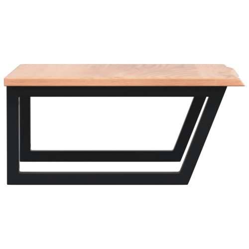 Zidna polica za Lavabo - Umivaonik od čelika i masivne hrastovine - svijetlo smeđa i crna 60 x 60 x 2 cm 1 Trapez Cijena
