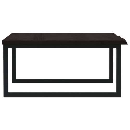 Zidna polica za Lavabo - Umivaonik od čelika i masivne hrastovine - tamno smeđa i crna 80 x 60 x 2 cm 1 Pravokutno Cijena