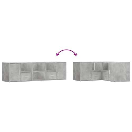 Kutni ormarić siva boja betona 160x40x45 cm konstruirano drvo - Beton siva 1 Cijena