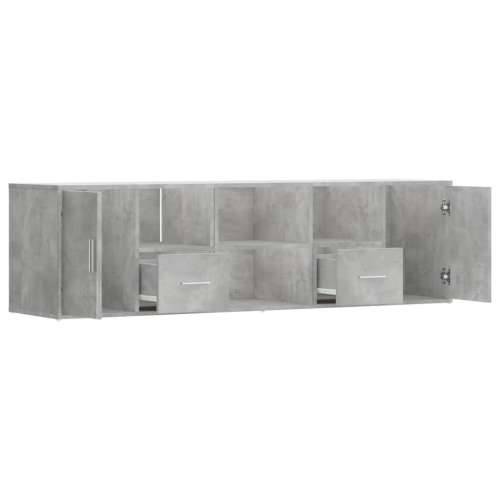 Kutni ormarić siva boja betona 160x40x45 cm konstruirano drvo - Beton siva 1 Cijena