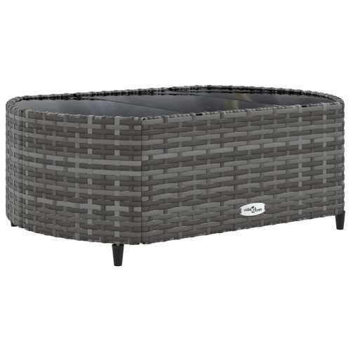 Vrtna garnitura - 6-dijelni set vrtnih sofa od poliratana s jastucima sivi - Siva i plava 6 Cijena