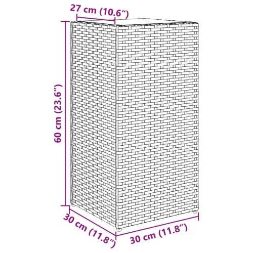 Vrtna sadilica crna 30 x 30 x 60 cm od poliratana - Crna 30 x 30 x 60 cm 1 Cijena