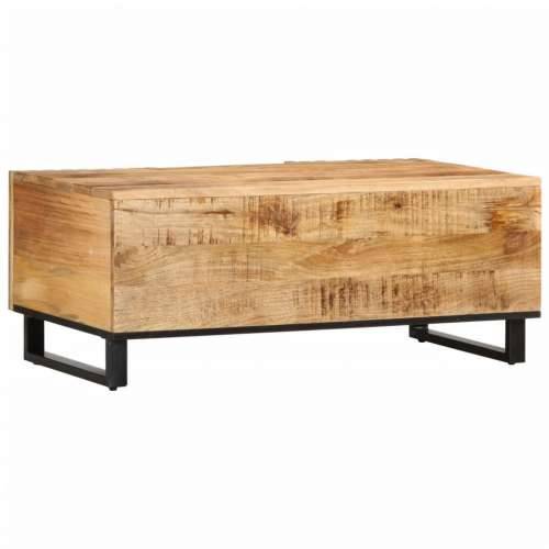 Stolić za kavu 100 x 55 x 40 cm od masivnog grubog drva manga - Svjetlosmeđa 1 masivno drvo manga Cijena