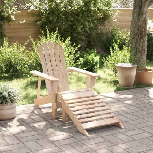 Stolica Adirondack od masivne jelovine s otomanom - Prirodna 1 Cijena