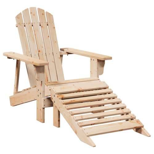 Stolica Adirondack od masivne jelovine s otomanom - Prirodna 1 Cijena