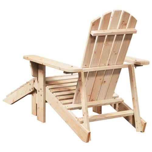 Stolica Adirondack od masivne jelovine s otomanom - Prirodna 1 Cijena