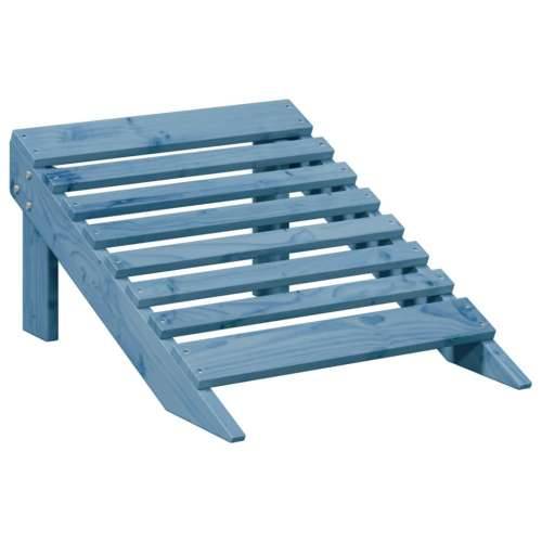 Stolica Adirondack od masivne jelovine s otomanom plavi - Plava 1 Cijena