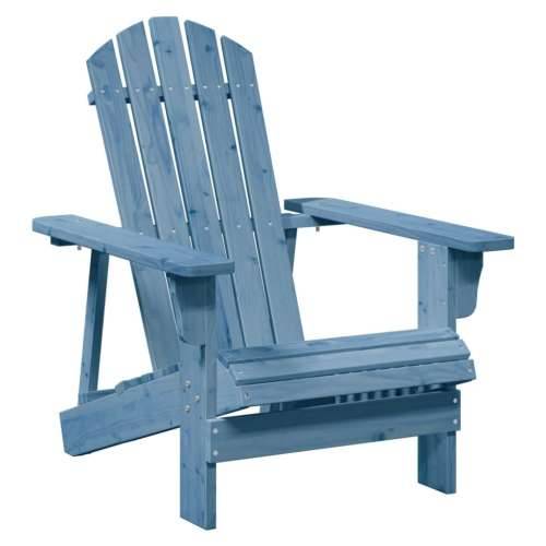Stolica Adirondack od masivne jelovine s otomanom plavi - Plava 1 Cijena