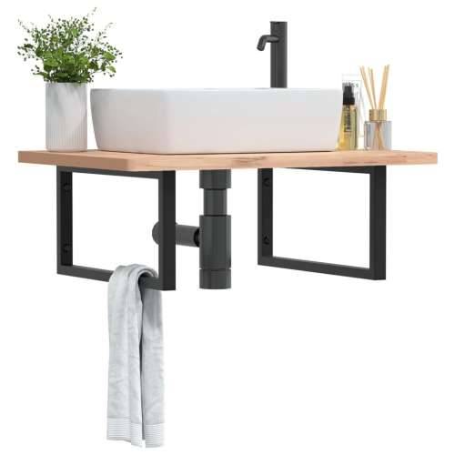 Nosači polica za Lavabo - Umivaonik 2 kom crni pravokutni čelični - Crna 25 x 60 cm 1 Pravokutno Cijena