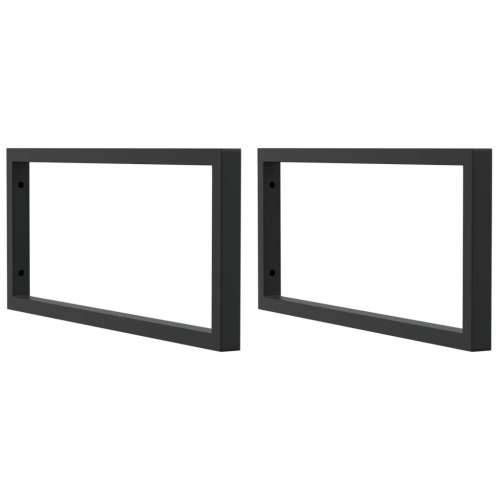 Nosači polica za Lavabo - Umivaonik 2 kom crni pravokutni čelični - Crna 25 x 60 cm 1 Pravokutno Cijena