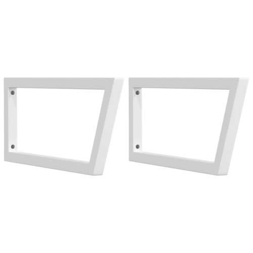 Nosači polica za Lavabo - Umivaonik 2 kom bijeli trapezni čelični - Bijela 25 x 60 cm 1 Trapez Cijena