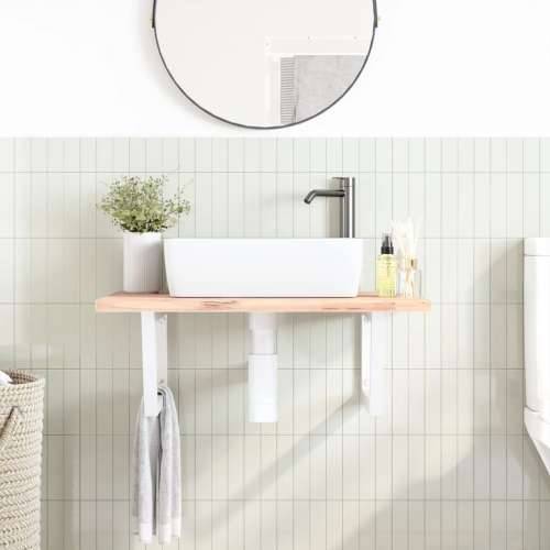 Nosači polica za Lavabo - Umivaonik 2 kom bijeli trapezni čelični - Bijela 25 x 60 cm 1 Trapez Cijena