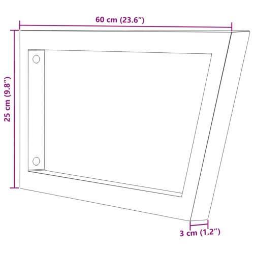 Nosači polica za Lavabo - Umivaonik 2 kom bijeli trapezni čelični - Bijela 25 x 60 cm 1 Trapez Cijena