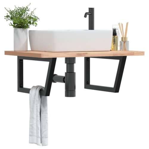Nosači polica za Lavabo - Umivaonik 2 kom crni trapezni čelični - Crna 25 x 60 cm 1 Trapez Cijena
