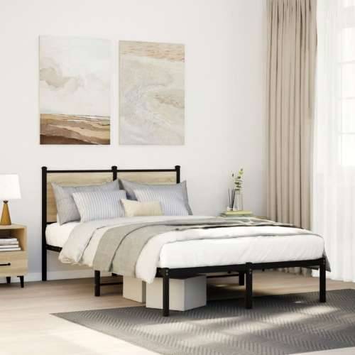 Metalni okvir kreveta bez madraca boja hrasta sonome 120x190 cm - sonoma hrast 120 x 190 cm s uzglavljem Cijena