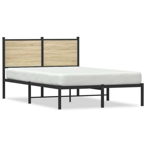 Metalni okvir kreveta bez madraca boja hrasta sonome 120x190 cm - sonoma hrast 120 x 190 cm s uzglavljem Cijena