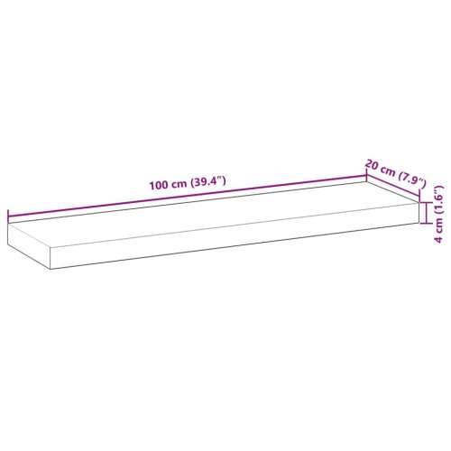 Stolna ploča 100x20x4 cm pravokutna od masivnog drva bagrema - Prirodna (neobrađena) 100 x 20 x 4 cm 1 Cijena