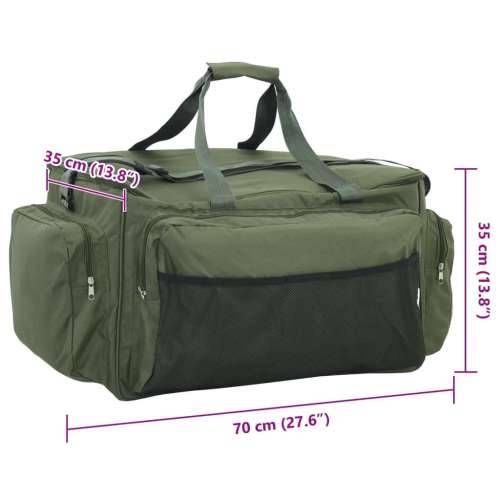 Torba za ribolov vodootporna tamnozelena od tkanine Oxford - Tamnozelena 70 x 35 x 35 cm Cijena