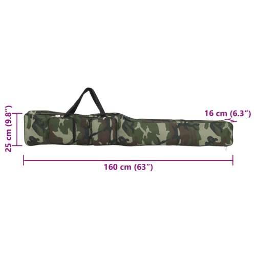 Torba za štap za pecanje maskirno zelena 160 cm tkanina Oxford - Maskirna 160 cm 2 odjeljka Cijena