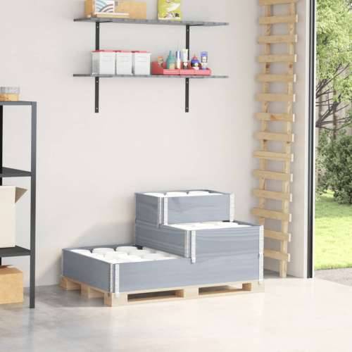 Povišena gredica s 3 razine siva 120 x 80 cm masivna borovina - Siva 120 x 80 cm (60 x 40 cm) 1 Cijena