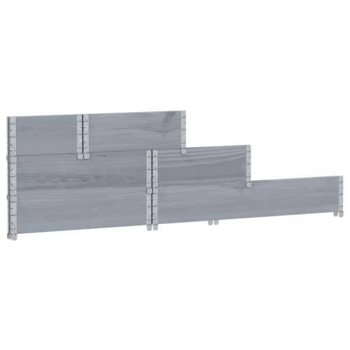 Povišena gredica s 3 razine siva 120 x 80 cm masivna borovina - Siva 120 x 80 cm (60 x 40 cm) 1 Cijena