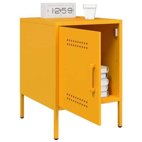 Noćni ormarići 2 kom žuta boja senfa 36 x 39 x 50,5 cm čelični - Žuta 2 Cijena