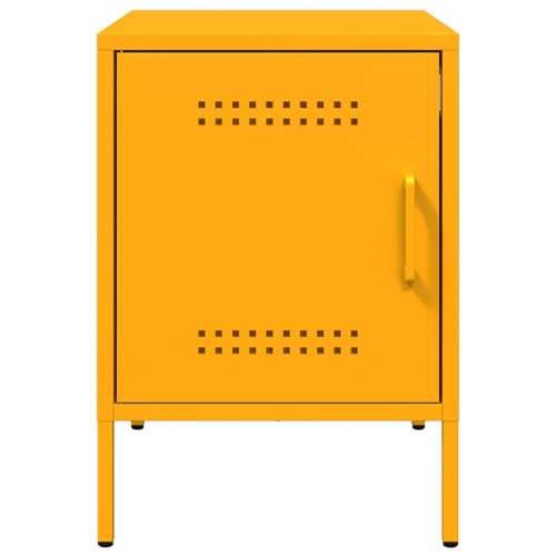 Noćni ormarići 2 kom žuta boja senfa 36 x 39 x 50,5 cm čelični - Žuta 2 Cijena