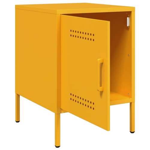Noćni ormarići 2 kom žuta boja senfa 36 x 39 x 50,5 cm čelični - Žuta 2 Cijena