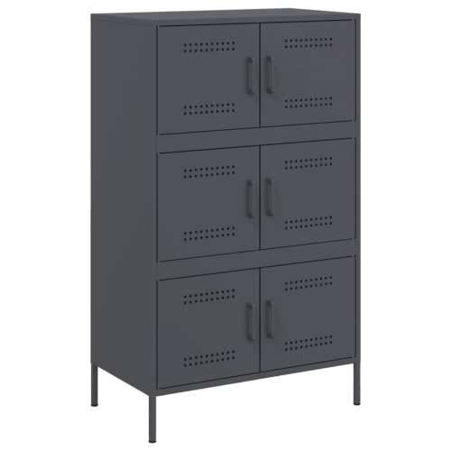 Visoka komoda antracit 67 x 39 x 113 cm čelična Antracit 1 Cijena