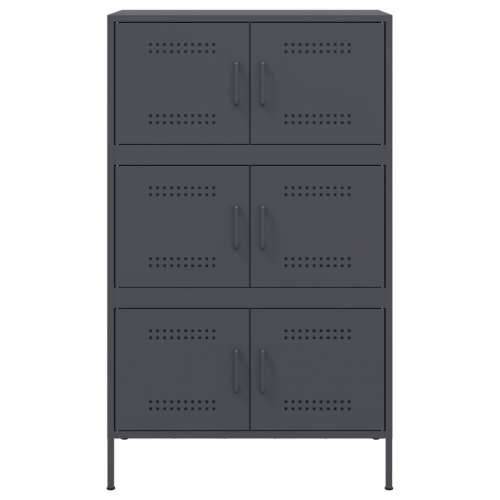 Visoka komoda antracit 67 x 39 x 113 cm čelična Antracit 1 Cijena
