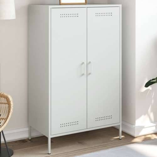 Visoka komoda bijela 67 x 39 x 113 cm čelična Bijela 1 Cijena