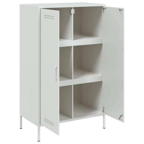 Visoka komoda bijela 67 x 39 x 113 cm čelična Bijela 1 Cijena