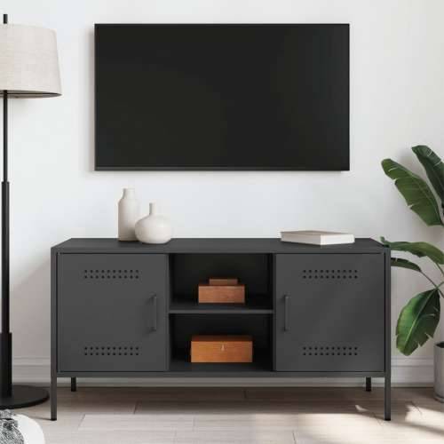 TV ormarić crni 100,5 x 39 x 50,5 cm čelični - Crna 1 Cijena